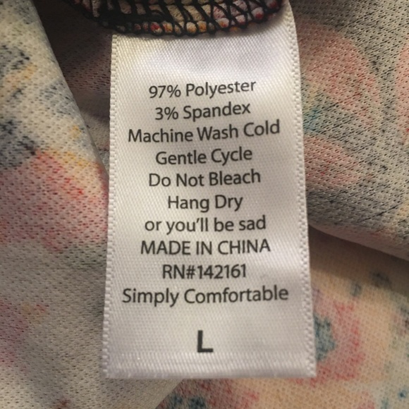 NWOT LuLaRoe Floral and Paisley Azure A-line Skirt - Picture 6 of 6